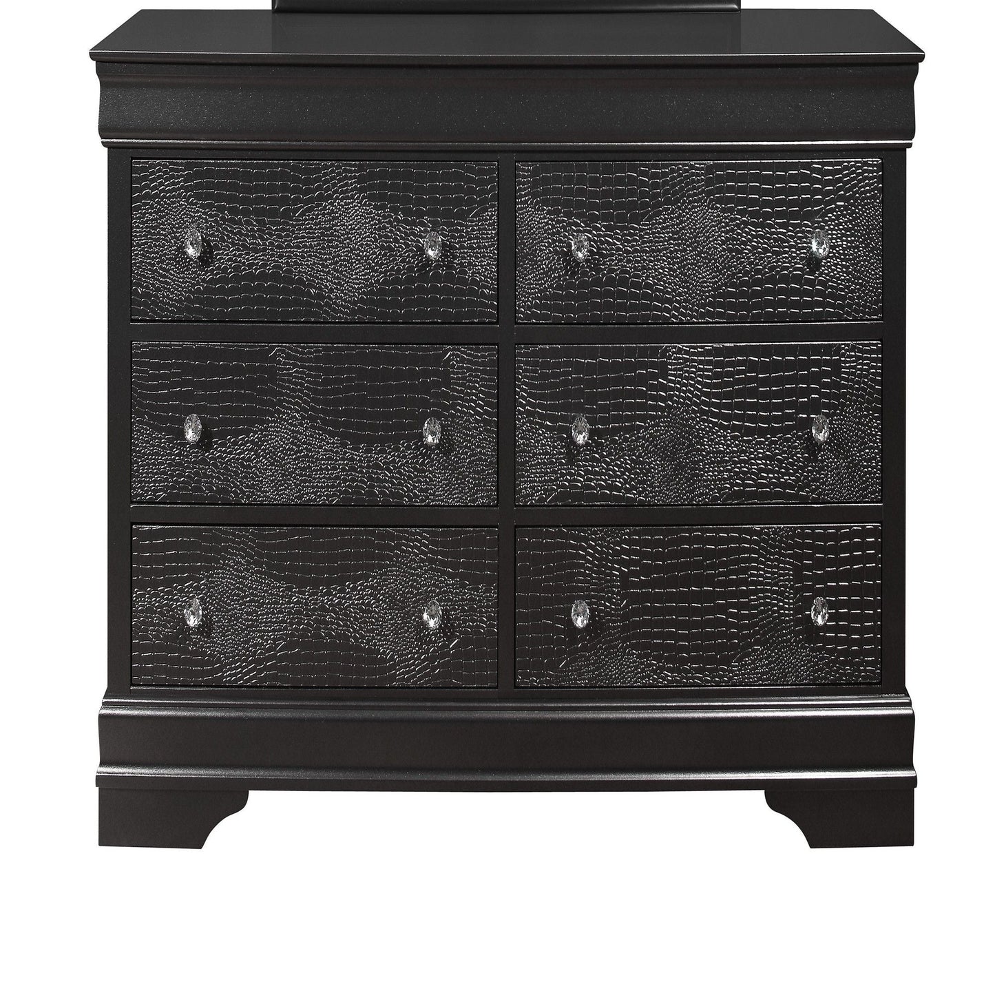 Shaker - 5 Pieces Bedroom Set With Crystal Inspired Tufted Headboard And LED Lighting Global Furniture USA