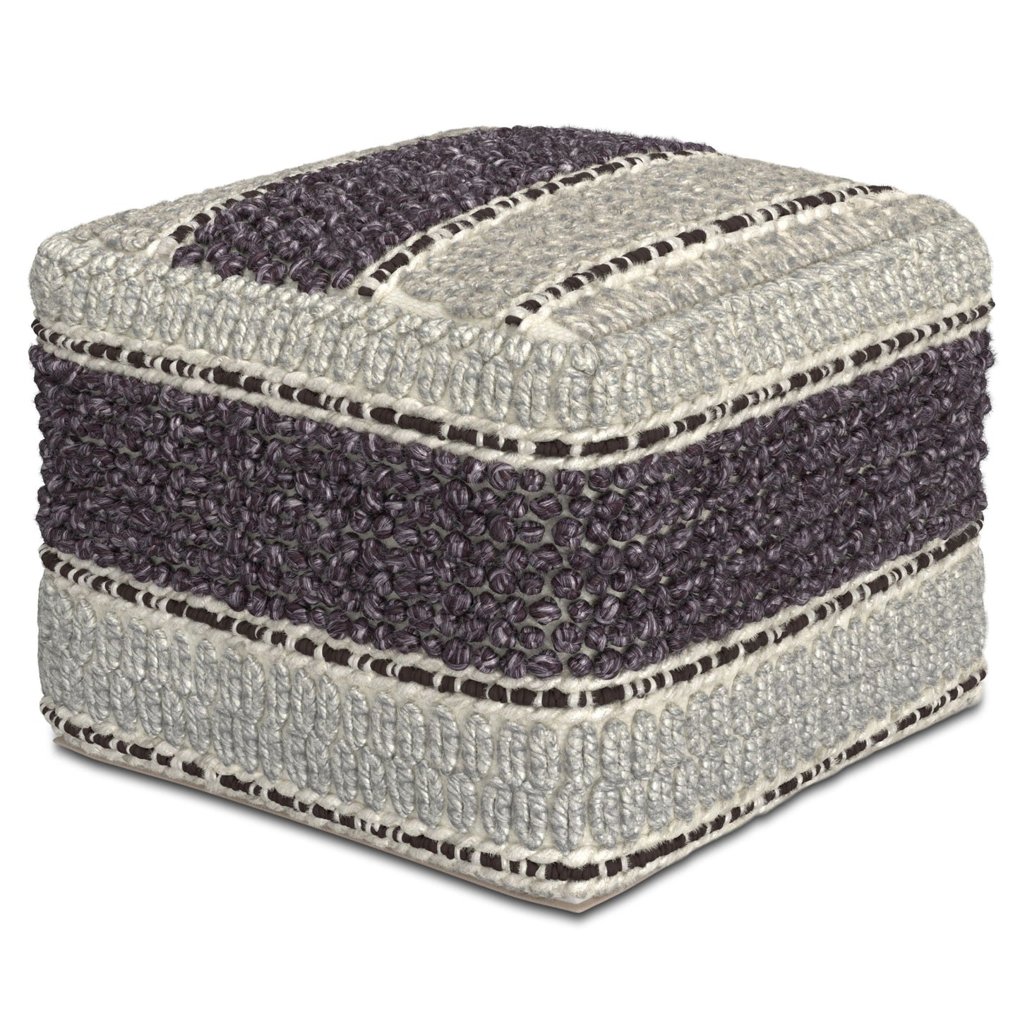 Grady - Handcrafted Square Pouf Simpli-Home