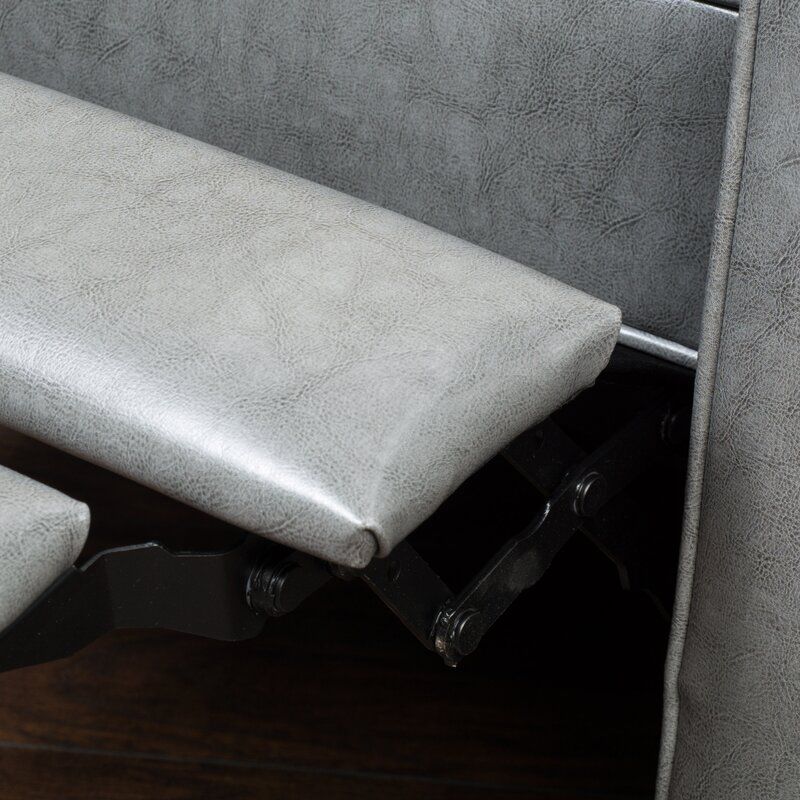 Wide Manual Club Recliner - Dark Gray