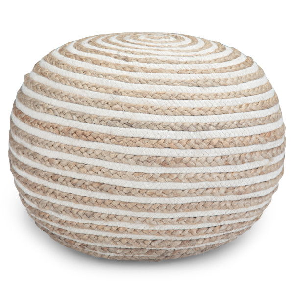Yolanda - Round Pouf - Natural Simpli-Home