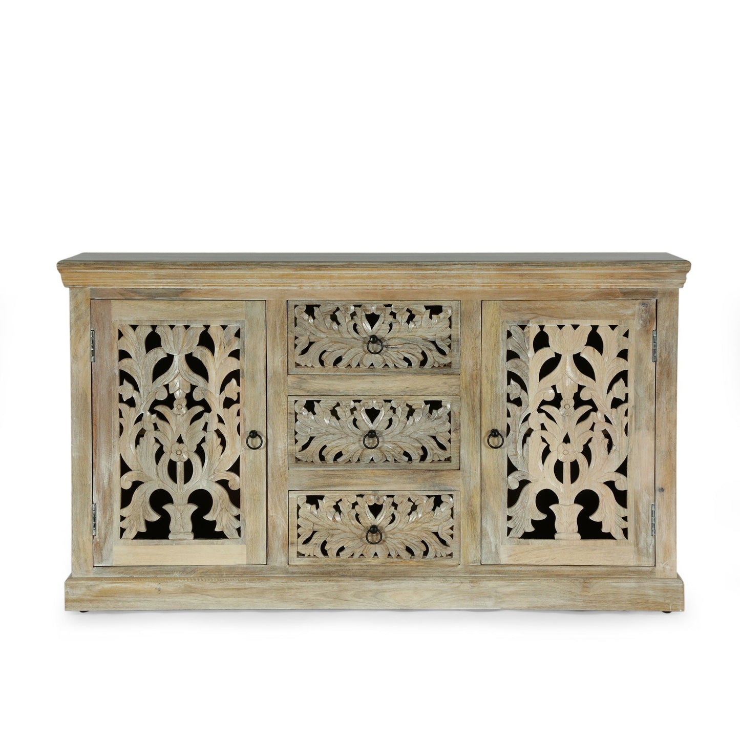 3 Drawer Sideboard Handcrafted - Antique White Noble House