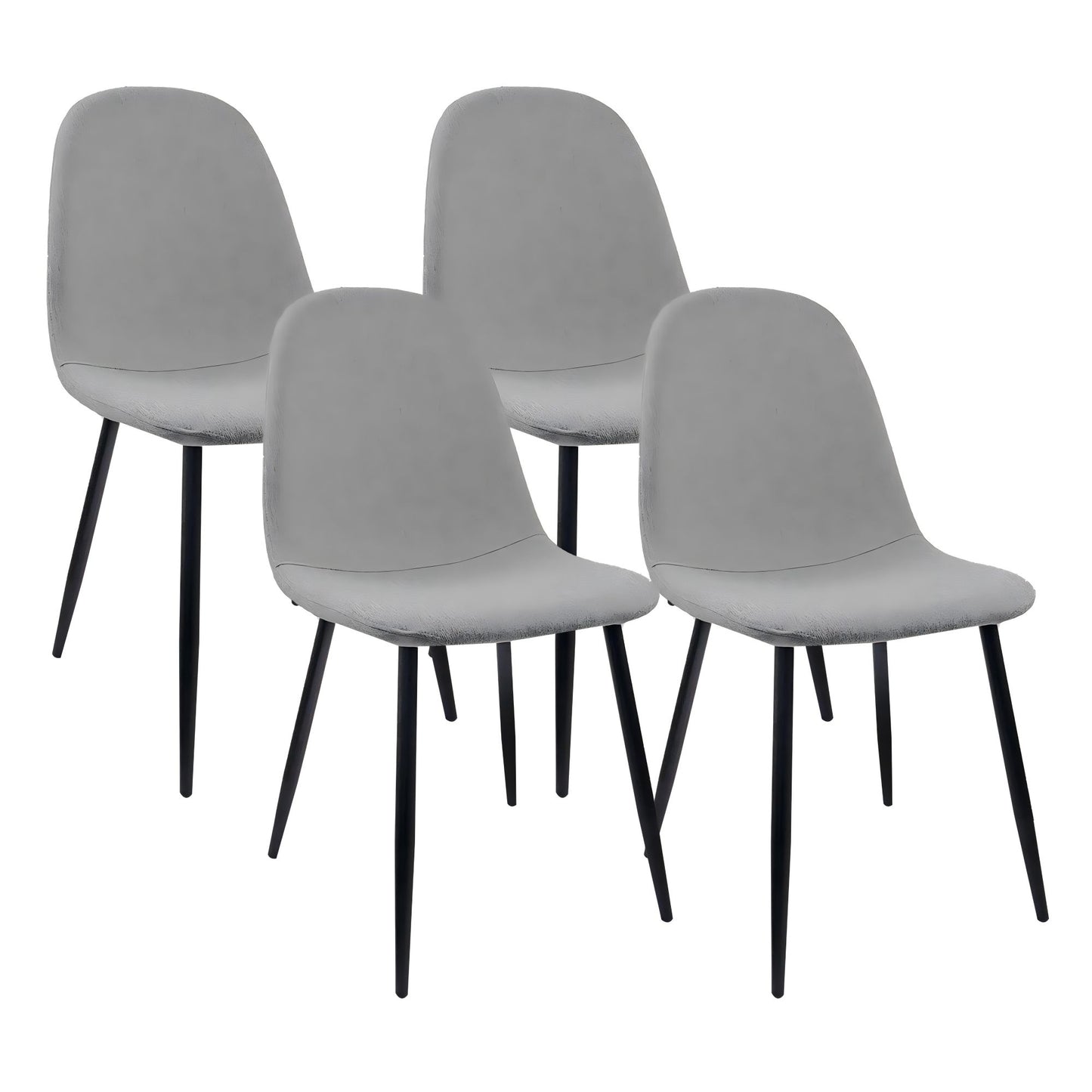 Modern Accent Dining Chairs Upholstered Seat, Metal Legs (Set of 4) Home Essentials