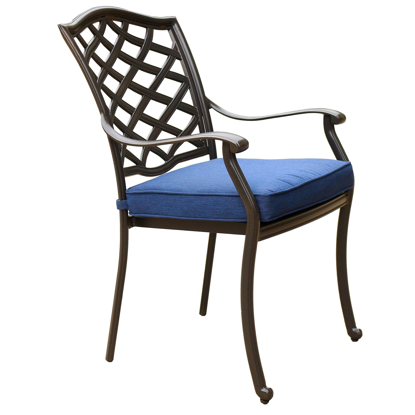 Outdoor Patio Aluminum Dining Arm Chair With Cushion (Set of 2) Home Essentials