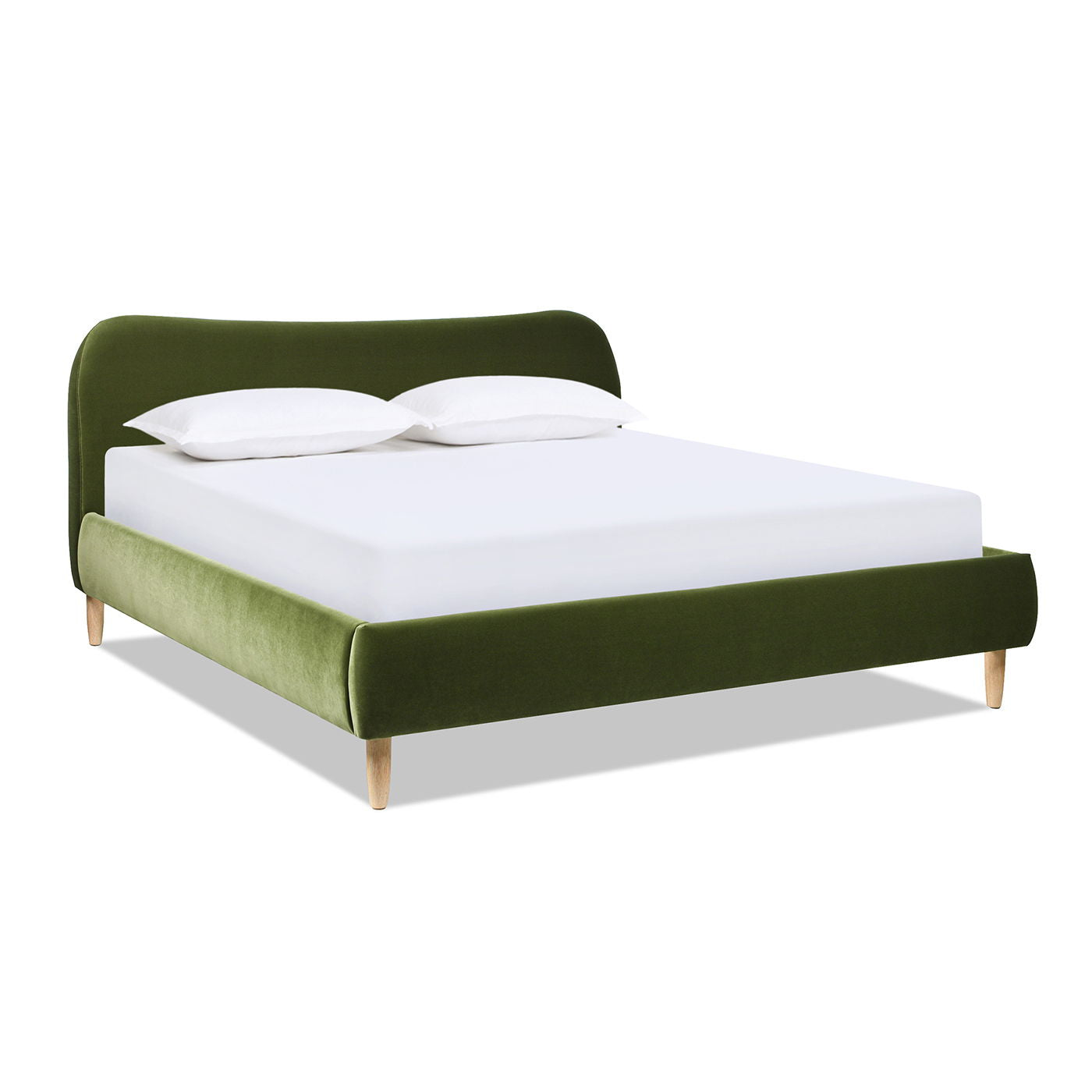 Roman - Curved Headboard Upholstered Platform Bed Jennifer Taylor Home