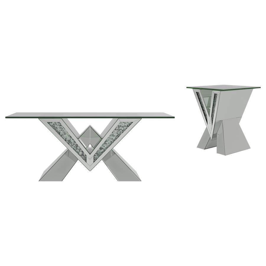 Taffeta - Mirrored Coffee Table Set Coaster Fine Furniture