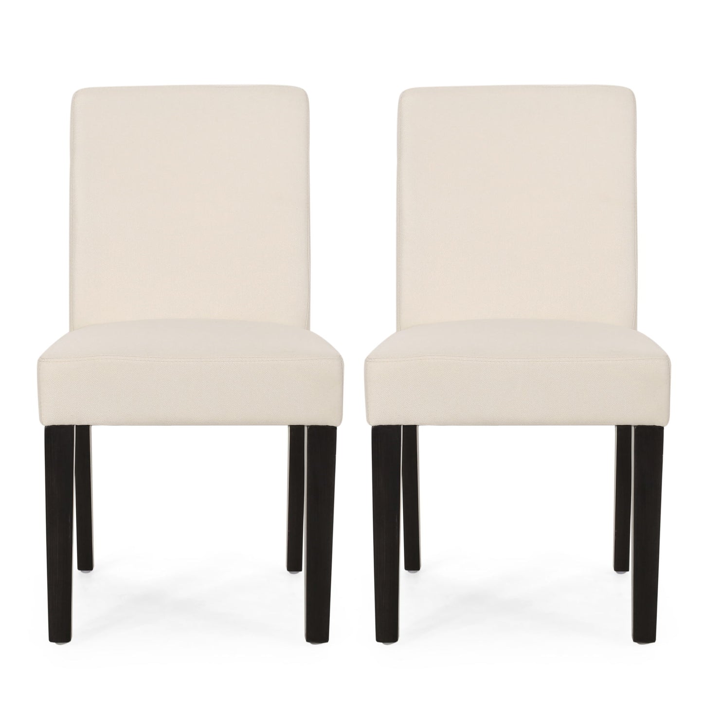 Contemporary Dining Chair With Upholstered Seating And Tapered Legs Noble House