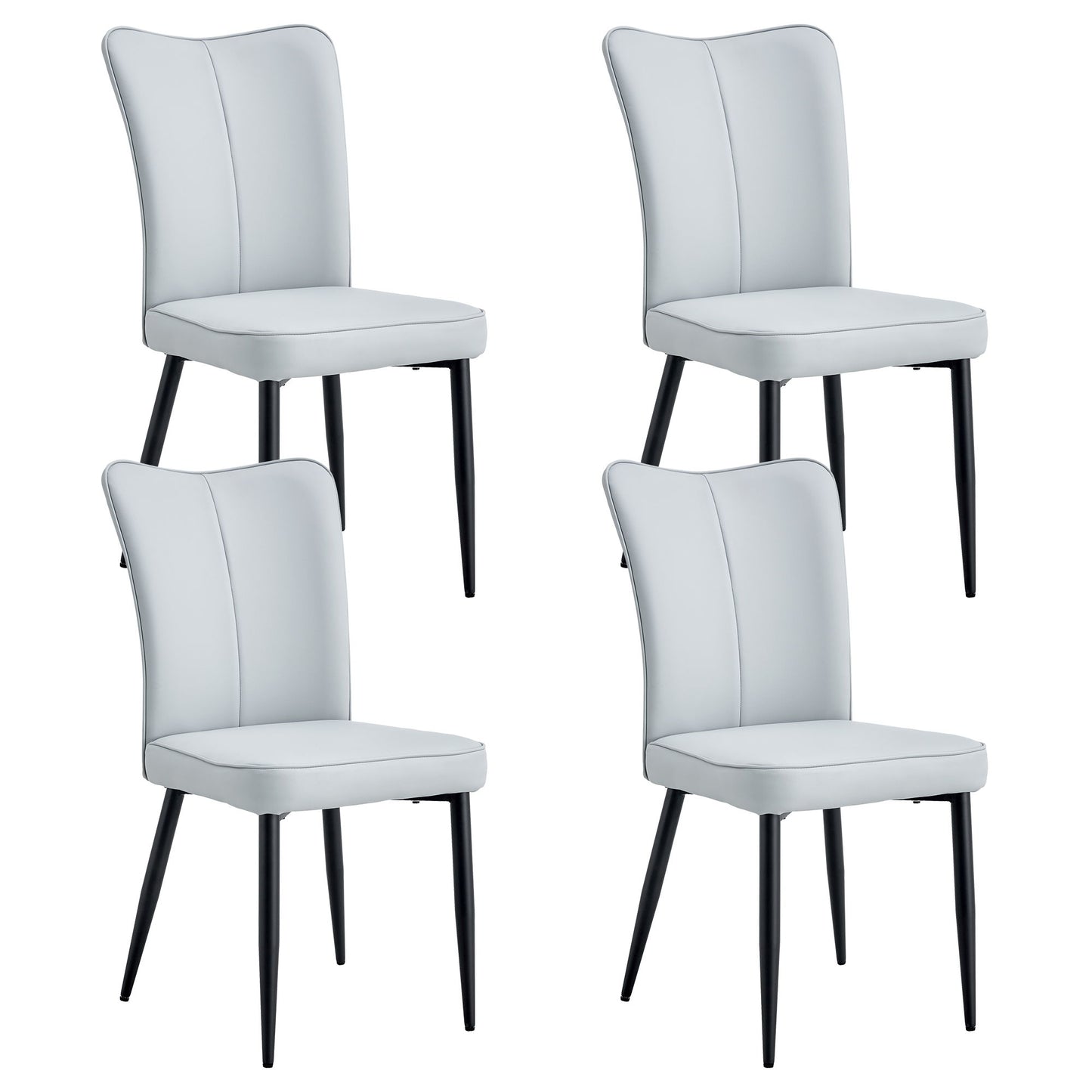 Modern Minimalist Dining Chairs With Metal Legs Home Essentials