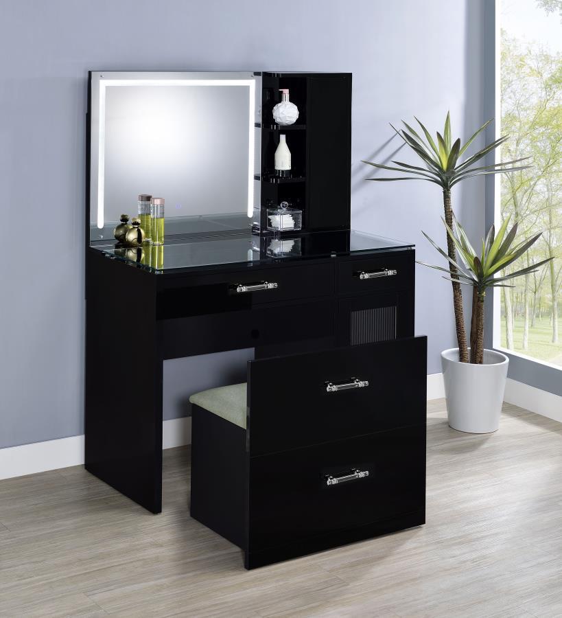 Flora - 2-Drawer Vanity Set With LED Mirror Coaster Fine Furniture