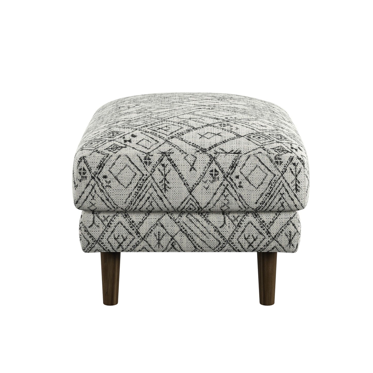 Jurie - Abstract Ottoman - Black Emerald Home