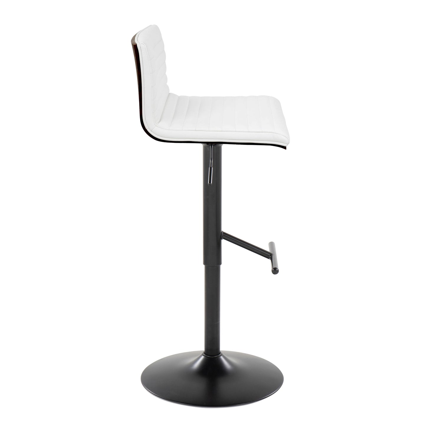 Mason - Contemporary Adjustable Barstool With Swivel With Straight T Footrest (Set of 2) Lumi Source