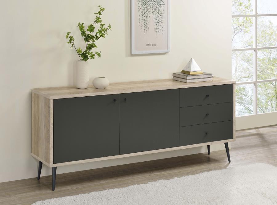 Maeve - 2 Door Engineered Wood Cabinet - Antique Pine And Gray Coaster Fine Furniture