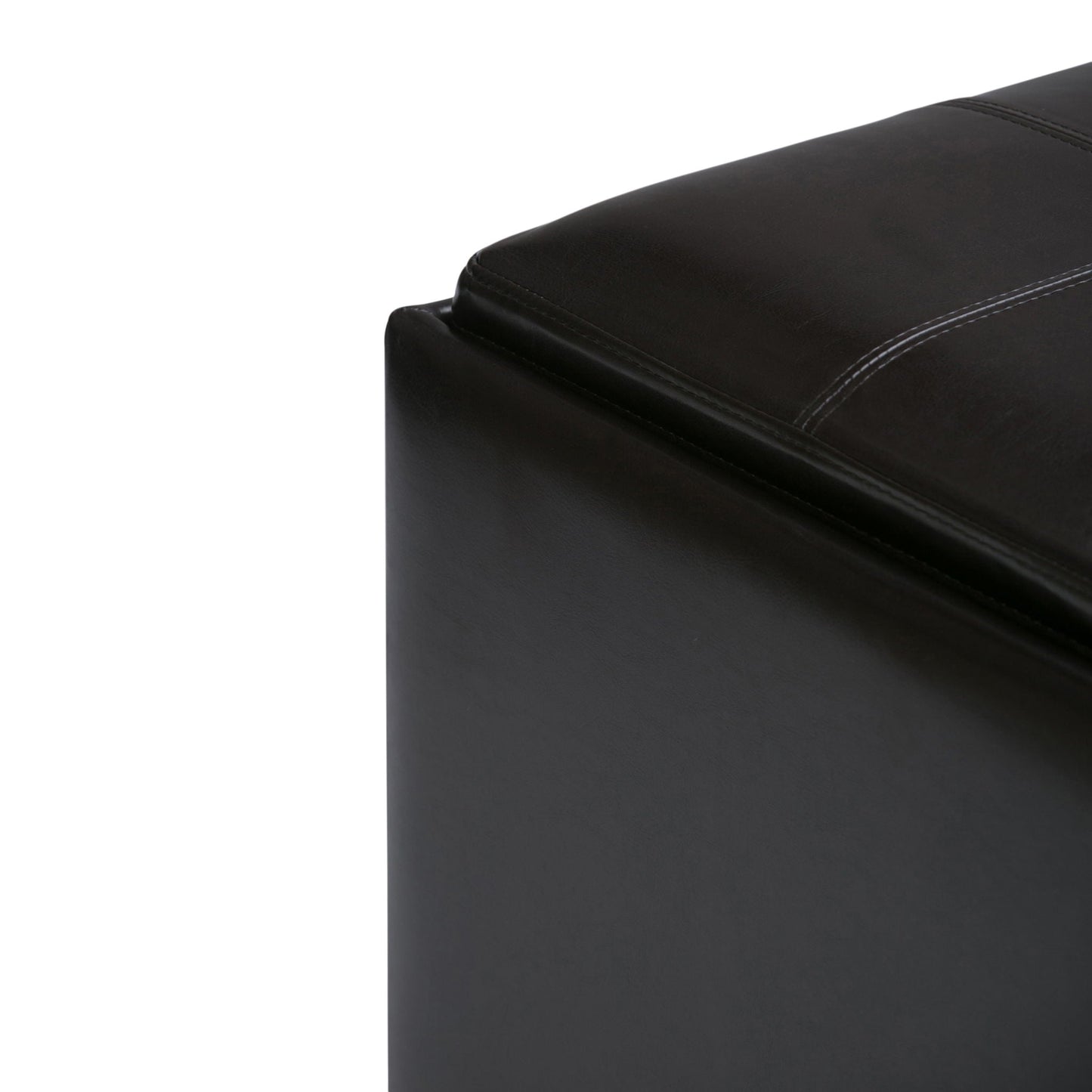 Avalon - Square Coffee Table Storage Ottoman - Tanners Brown Simpli-Home