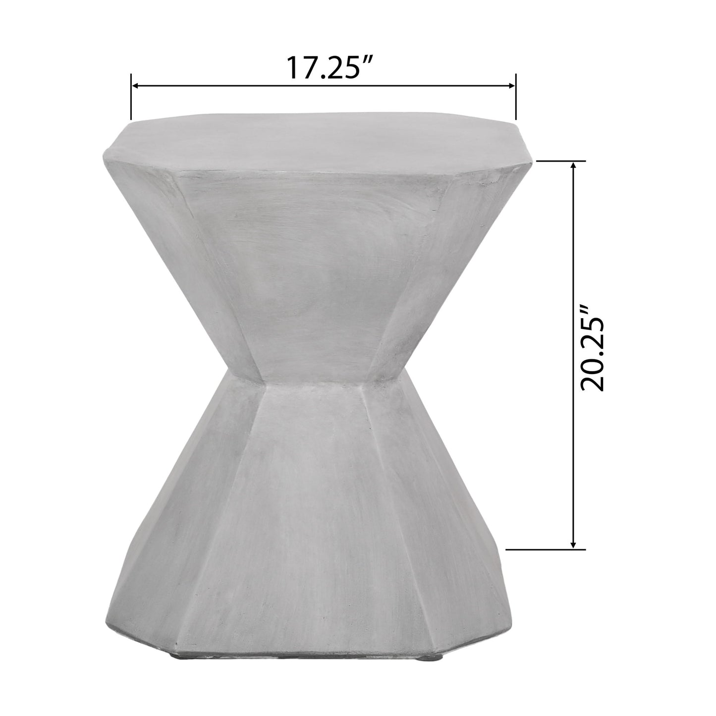 Outdoor, Lightweight Concrete Side Table - Natural Noble House