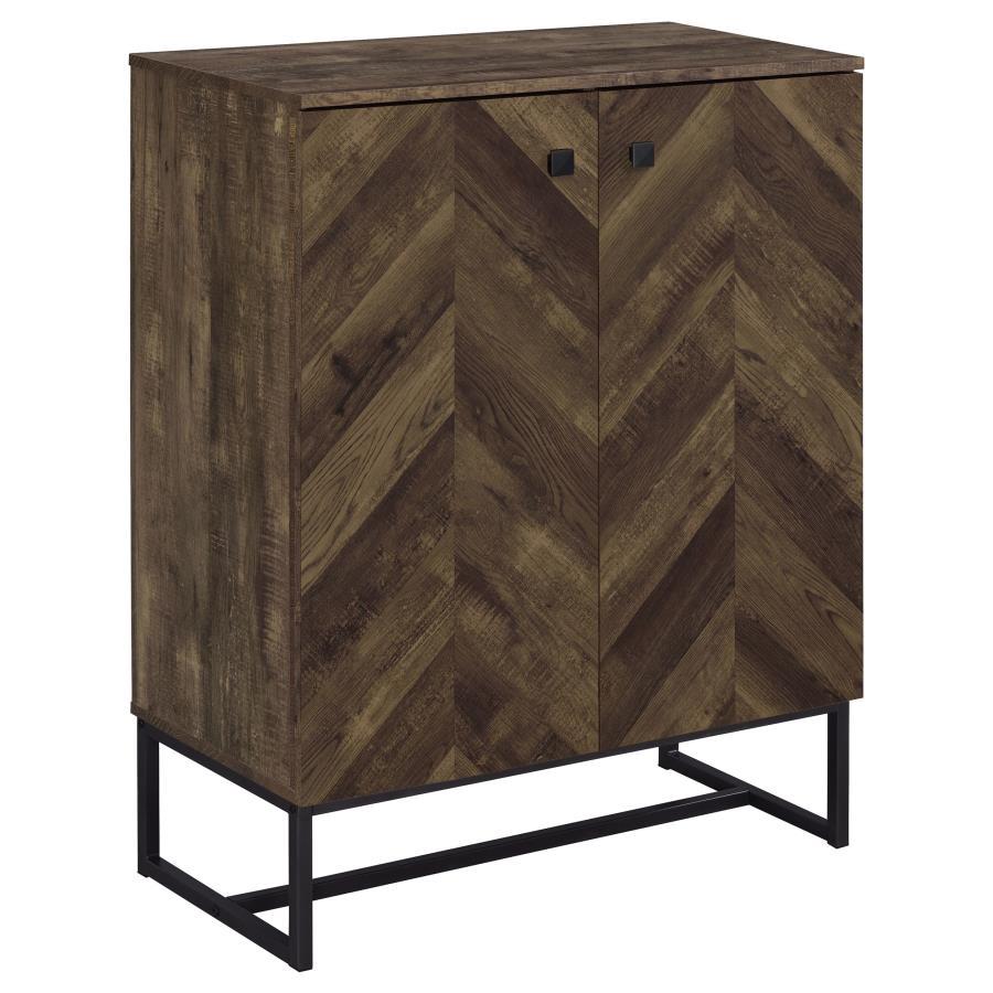 Carolyn - 2 Door Engineered Accent Wood Cabinet - Rustic Oak CoasterEveryday