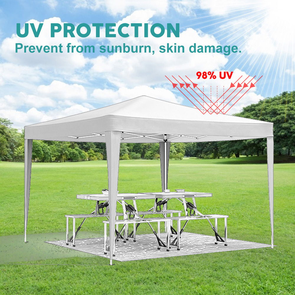 10'X10' Folding Canopy With 4 Removable Sidewalls Outdoor Event Shelter UPF 50+ Gazebo Portable Tents For Parties Beach Camping Wedding Ez Pop Up Canopy 4 Pieces Weight Bag + Carry Bag Home Essentials