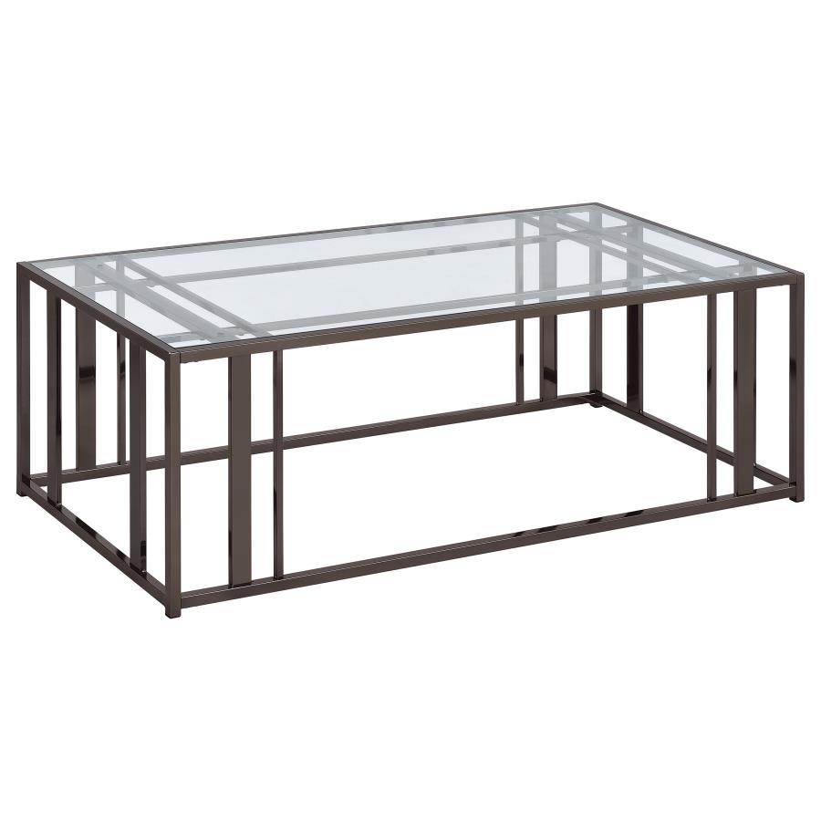 Adri - Rectangular Glass Top Coffee Table Coaster Fine Furniture