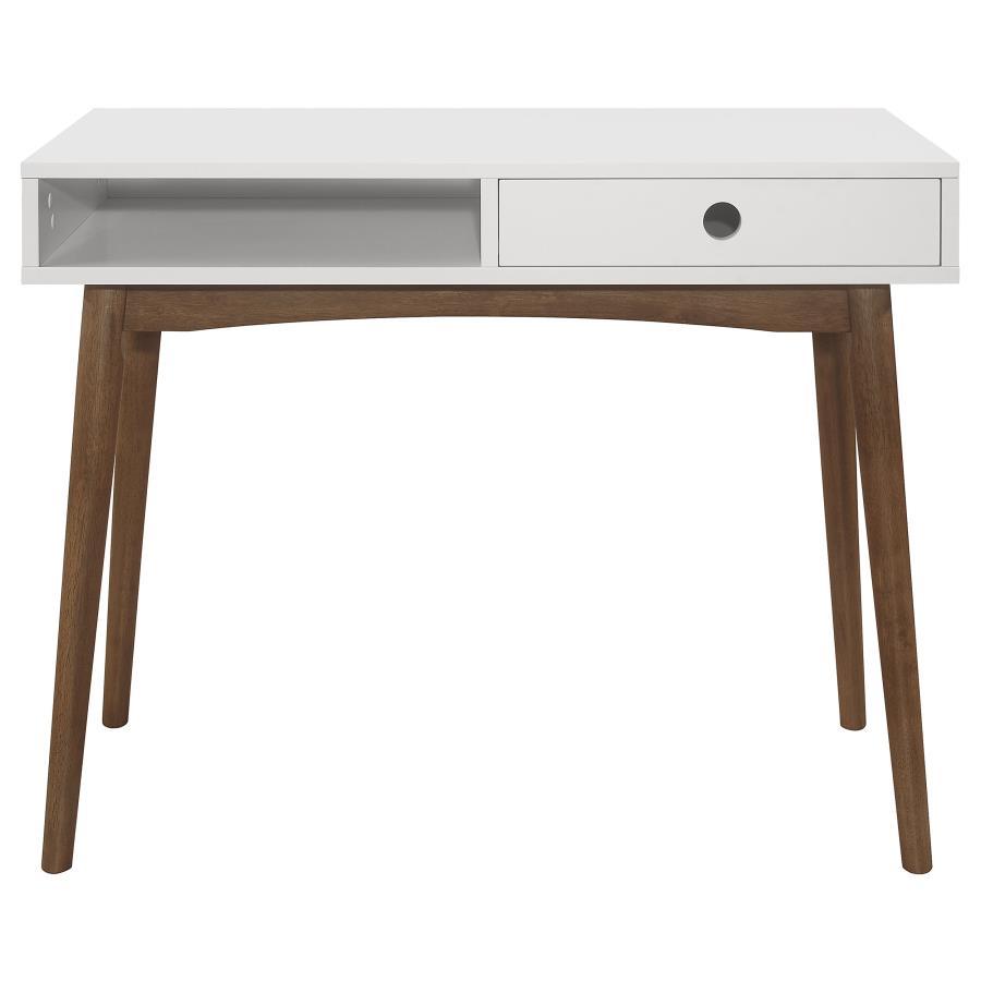 Bradenton - 1-Drawer Wood Writing Desk - White CoasterEveryday