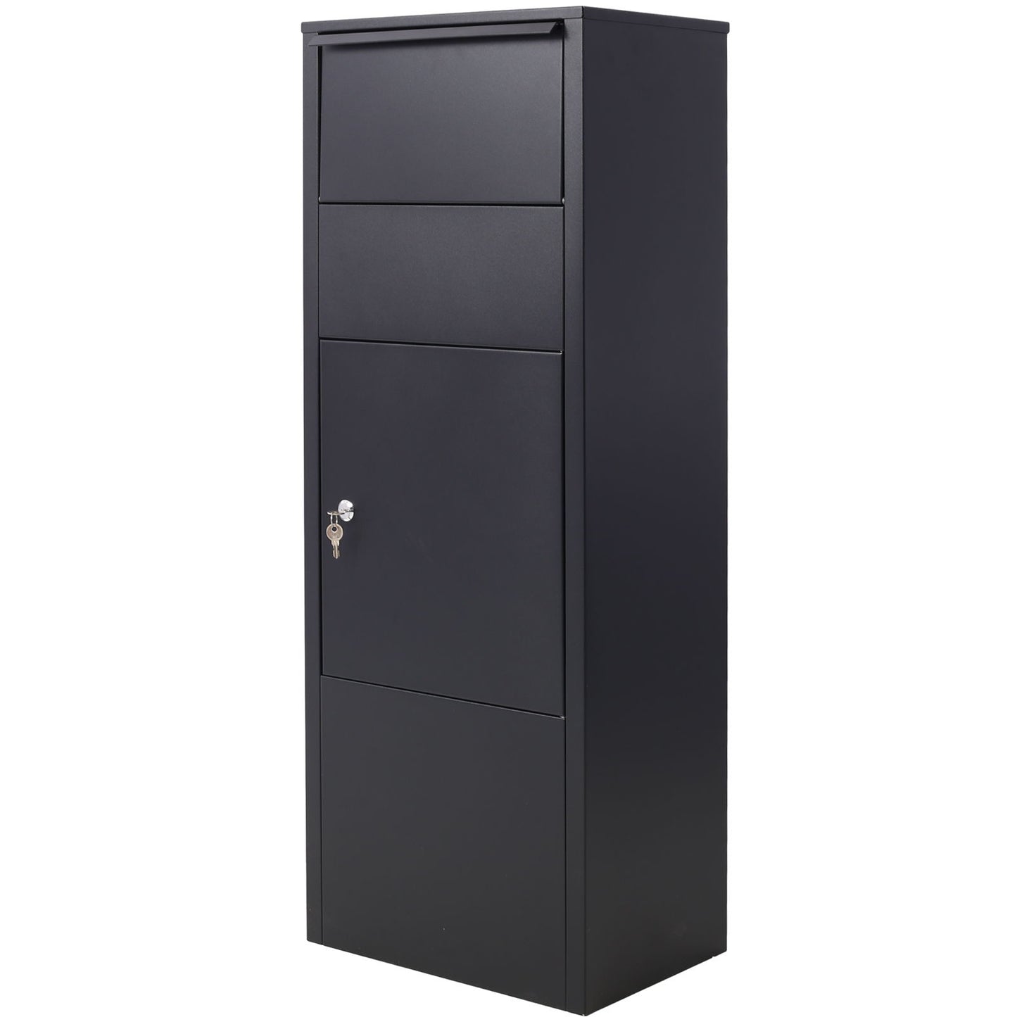 Large Package Delivery Parcel Mail Drop Box With Lockable Storage Compartment Heavy Duty Weatherproof For Express Mail Delivery For Home & Business Use - Black Daily Nest