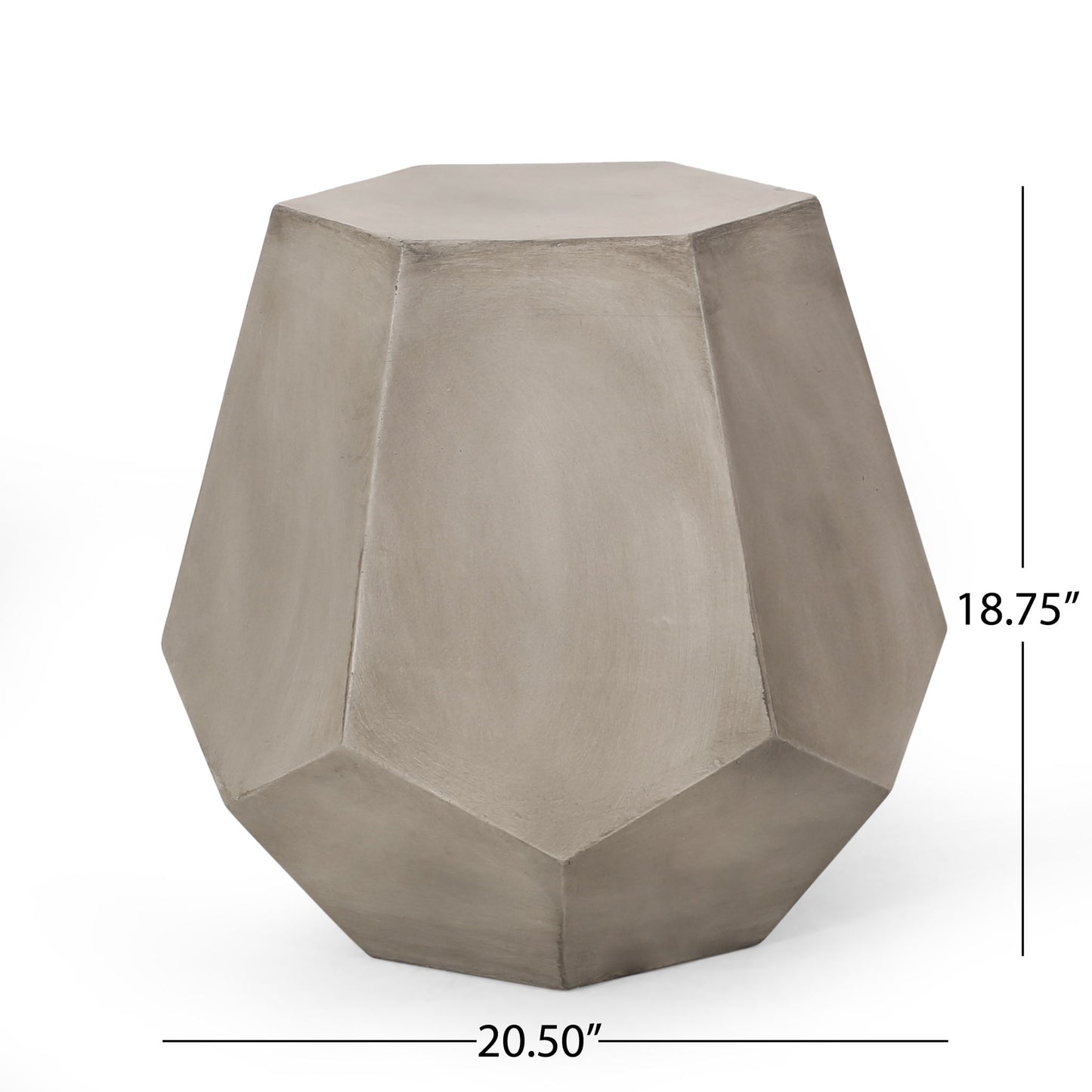 Outdoor Calgary Side Table - Light Gray Noble House