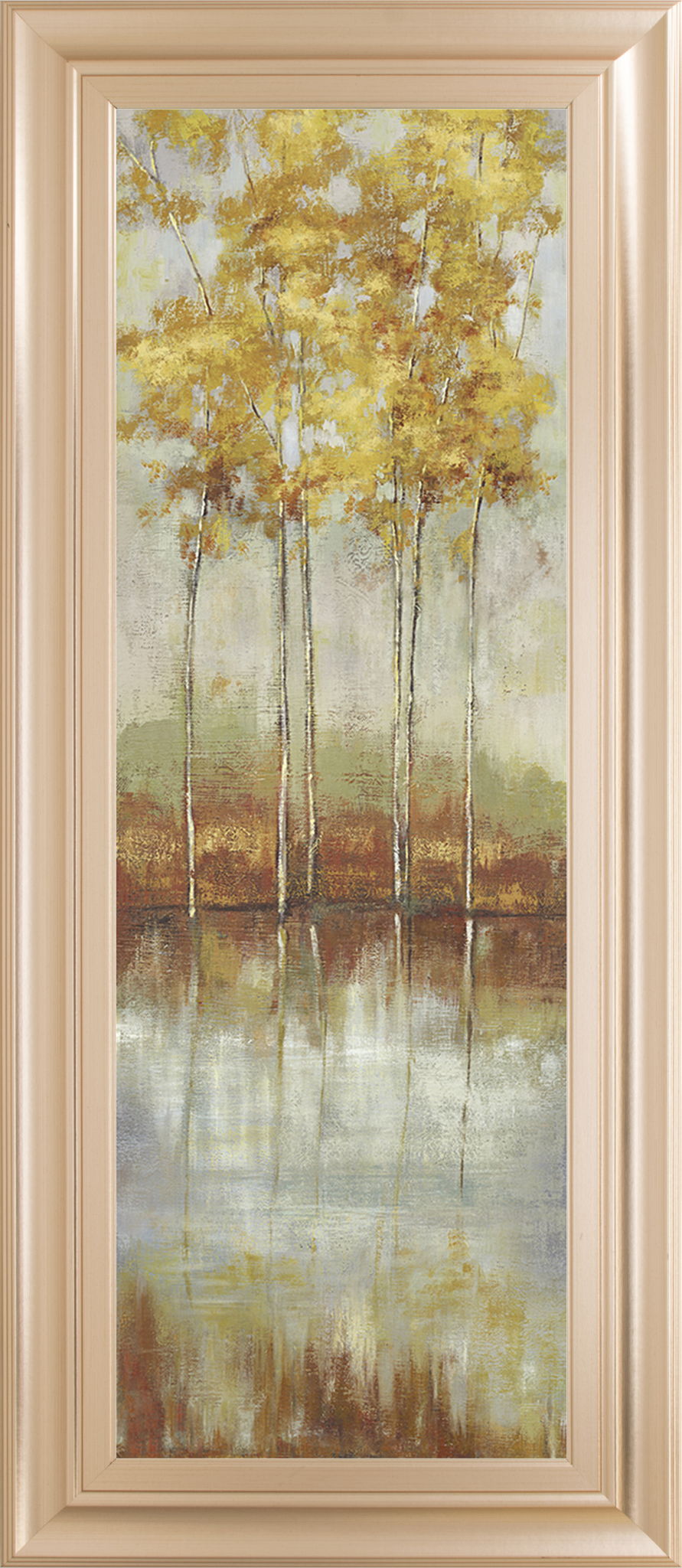 Reflections Il By Allison Pearce - Framed Print Wall Art - Yellow Classy Art