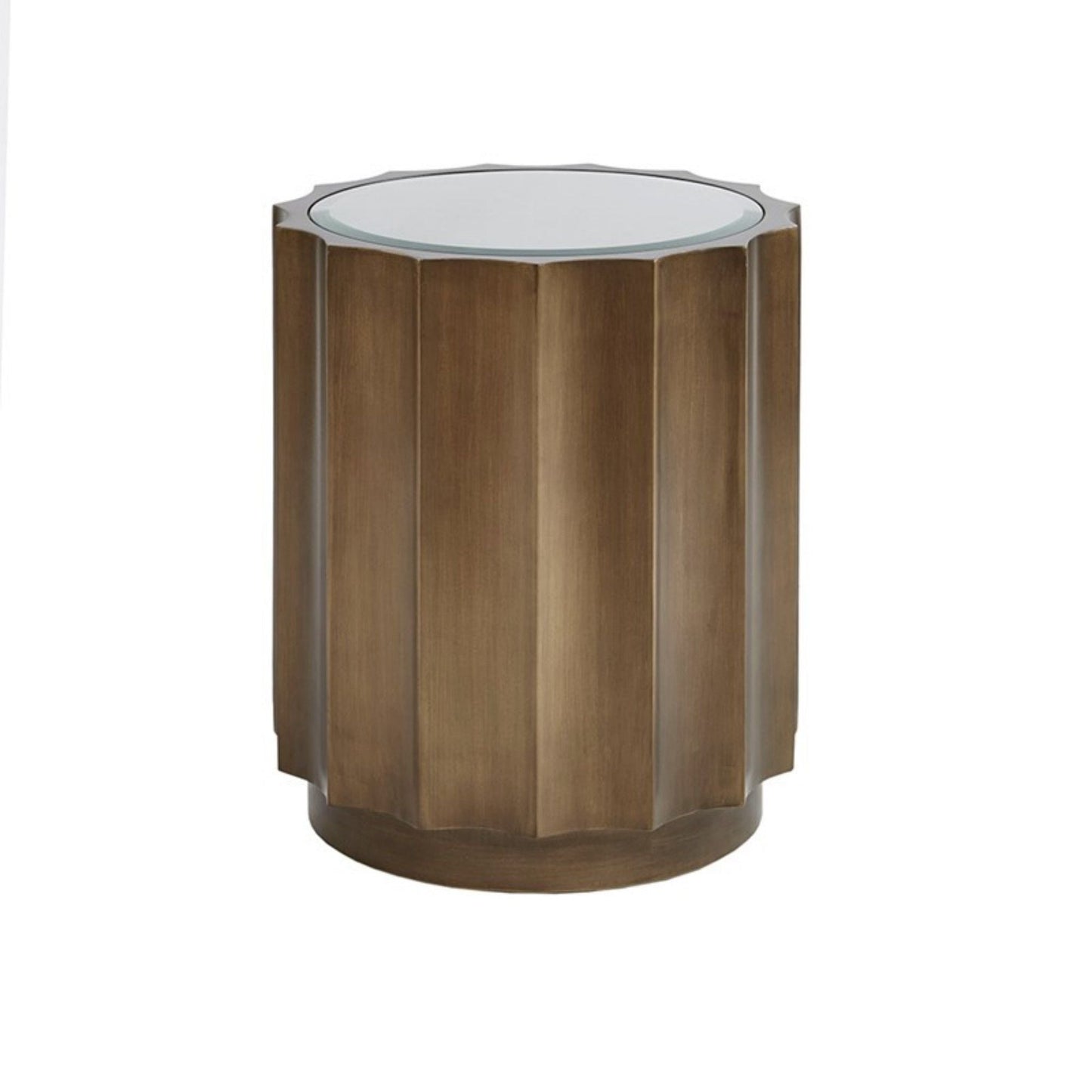 Valentina - Accent Table With Scalloped Edge Design - Bronze JLA