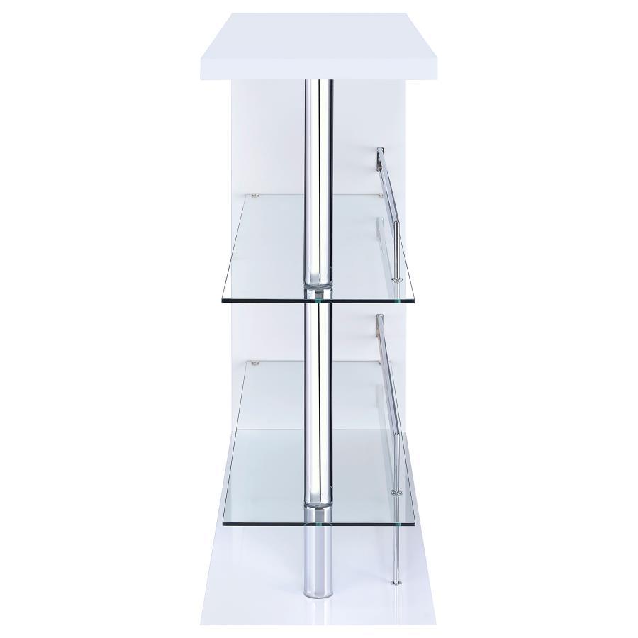 Prescott - Rectangular 2-Shelf Bar Unit CoasterEssence