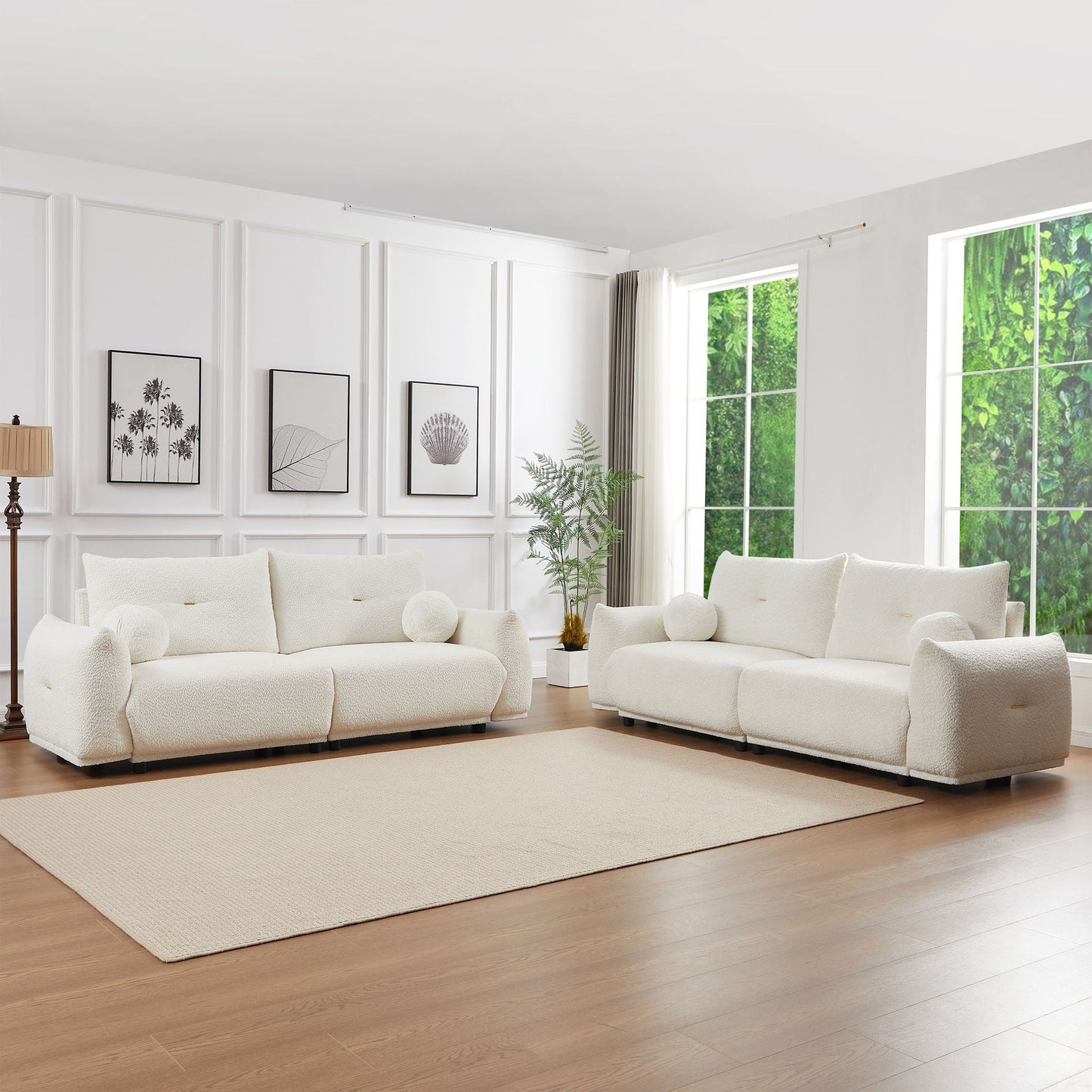 2 Seater Cushion Comfortable Sofas With 2 Cushions And 2 Ball Pillows Home Essentials