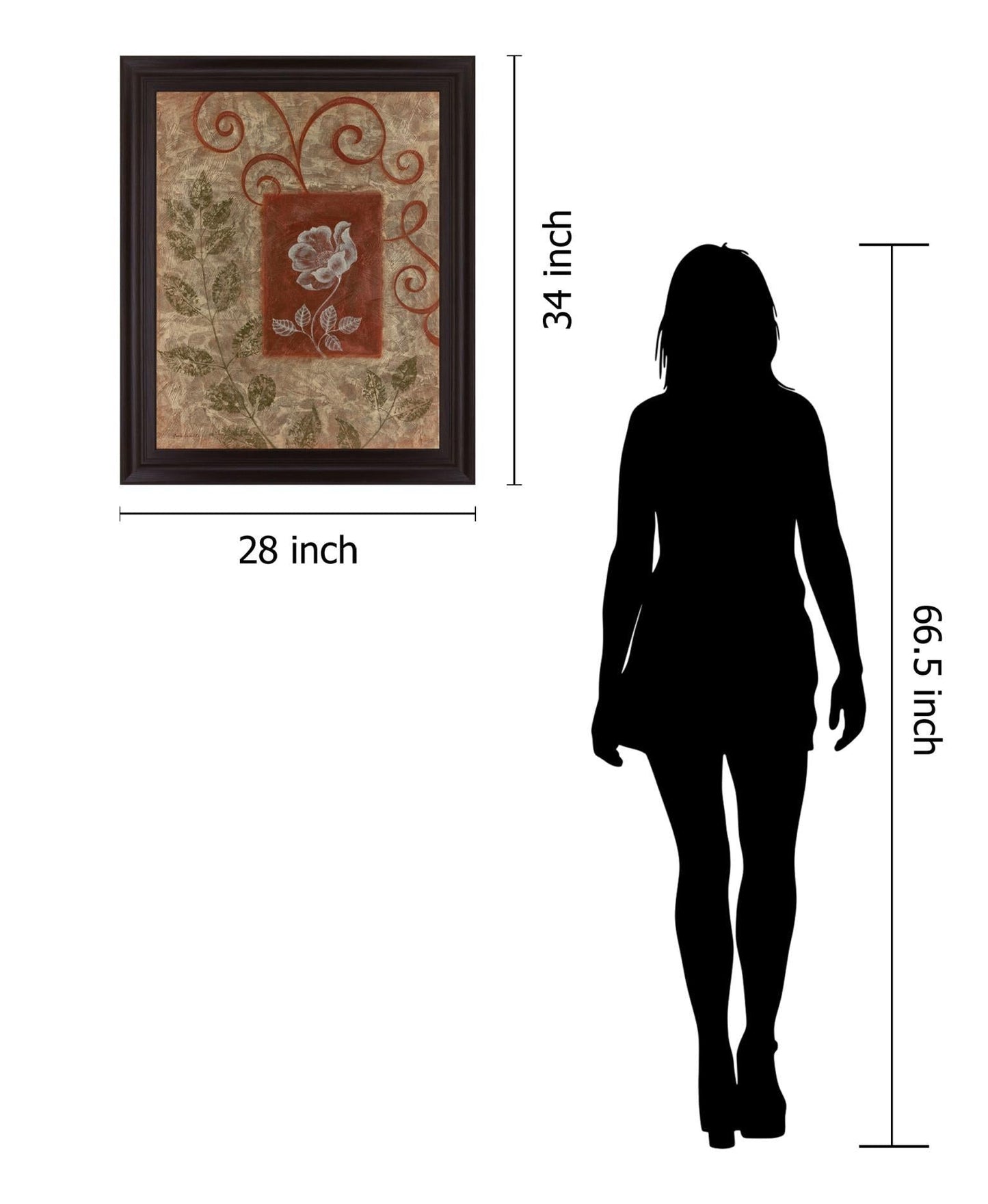 Whimsical Petal Dance - 28" x 34" Framed Wall Art Classy Art