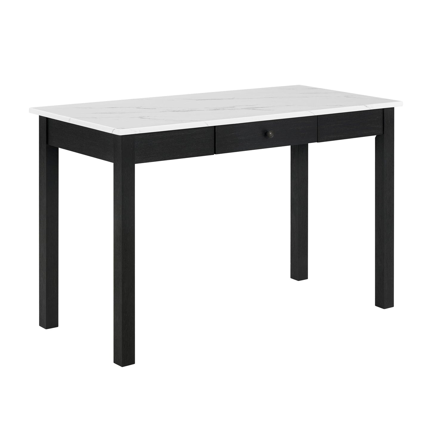 Rylee - Faux Marble Desk - Black / White Crown Mark