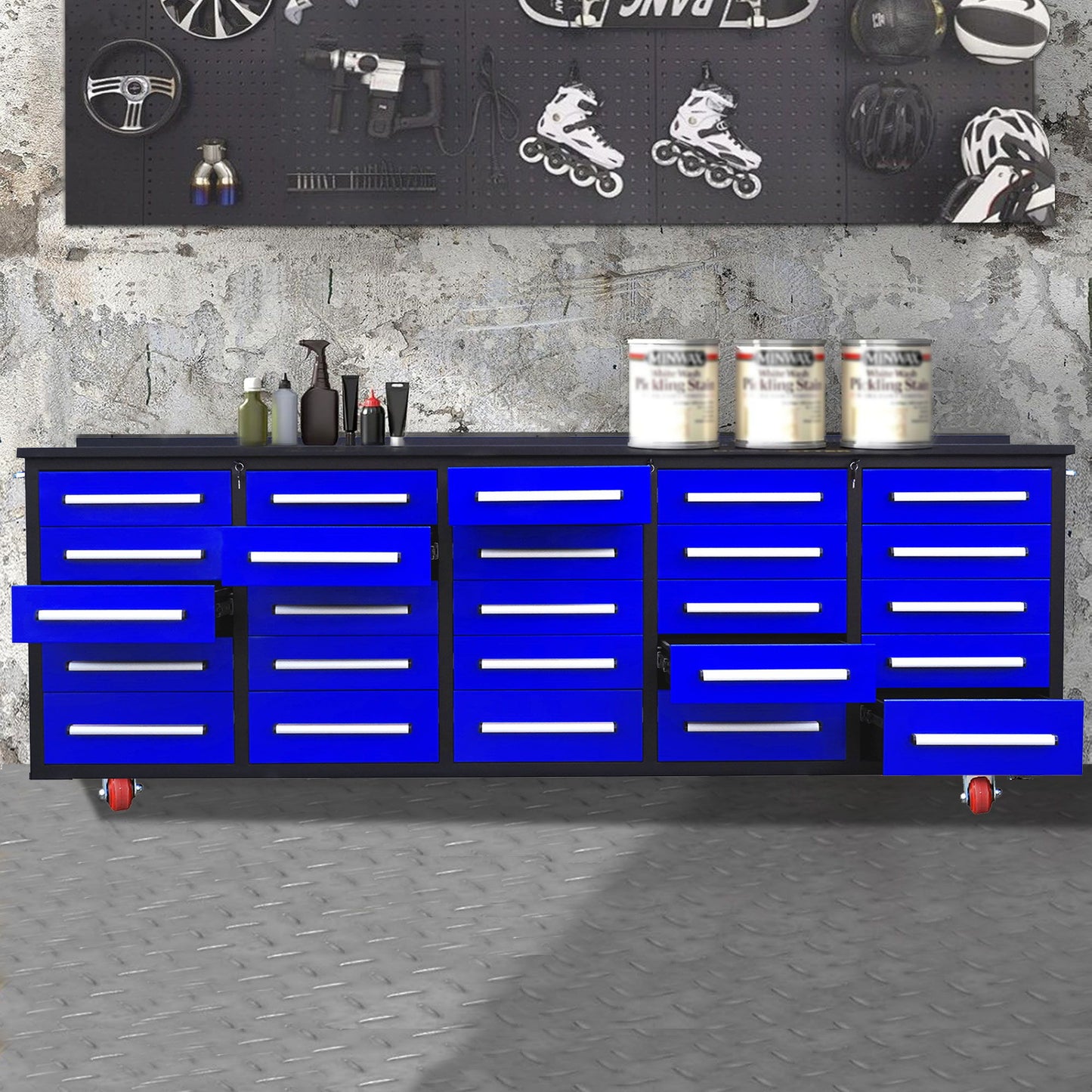 Workbench With Storage Drawers (25 Drawers) Daily Nest