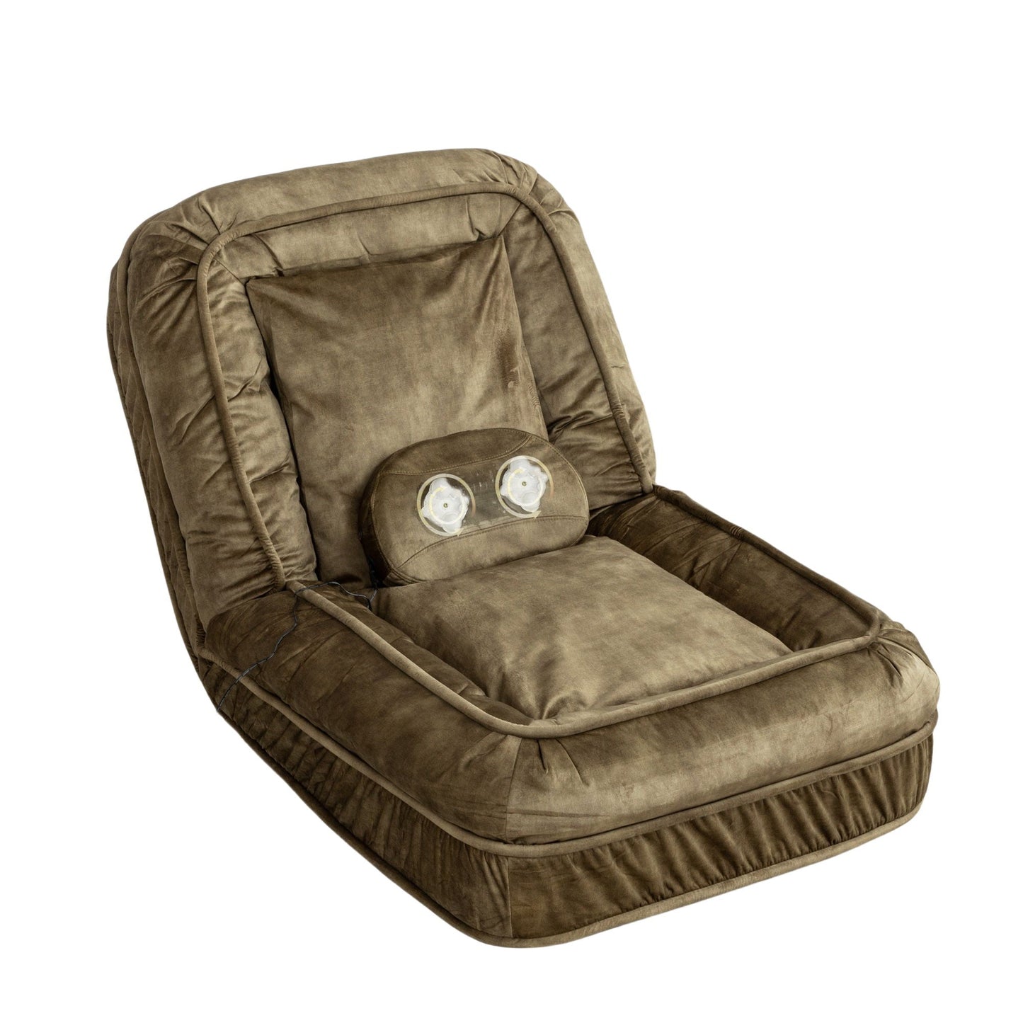 Upholstered Human Dog Bed And Pets, Bean Bag Floor Sofa With Massage Pillow, 5 Adjustable Positions & 2 Soft Pillows Home Essentials
