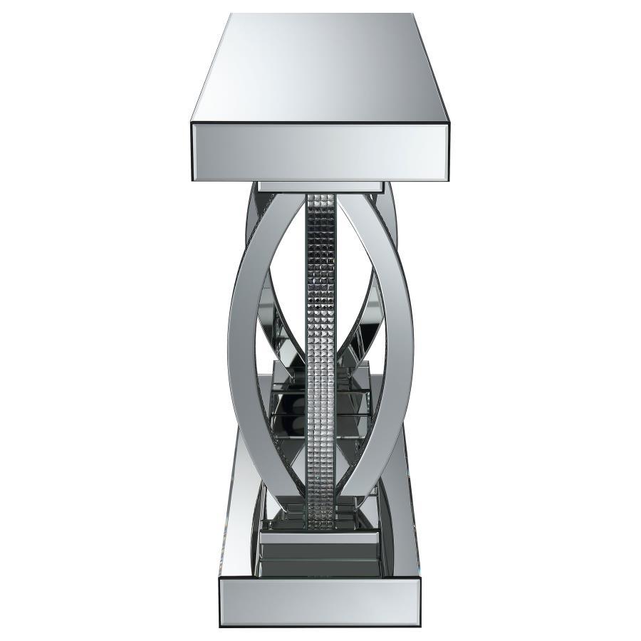 Amalia - Mirrored Acrylic Entryway Sofa Console Table - Silver CoasterElevations