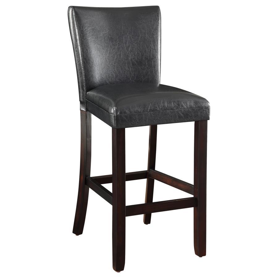 Alberton - Leatherette Upholstered Bar Chair (Set of 2) - Black CoasterEveryday