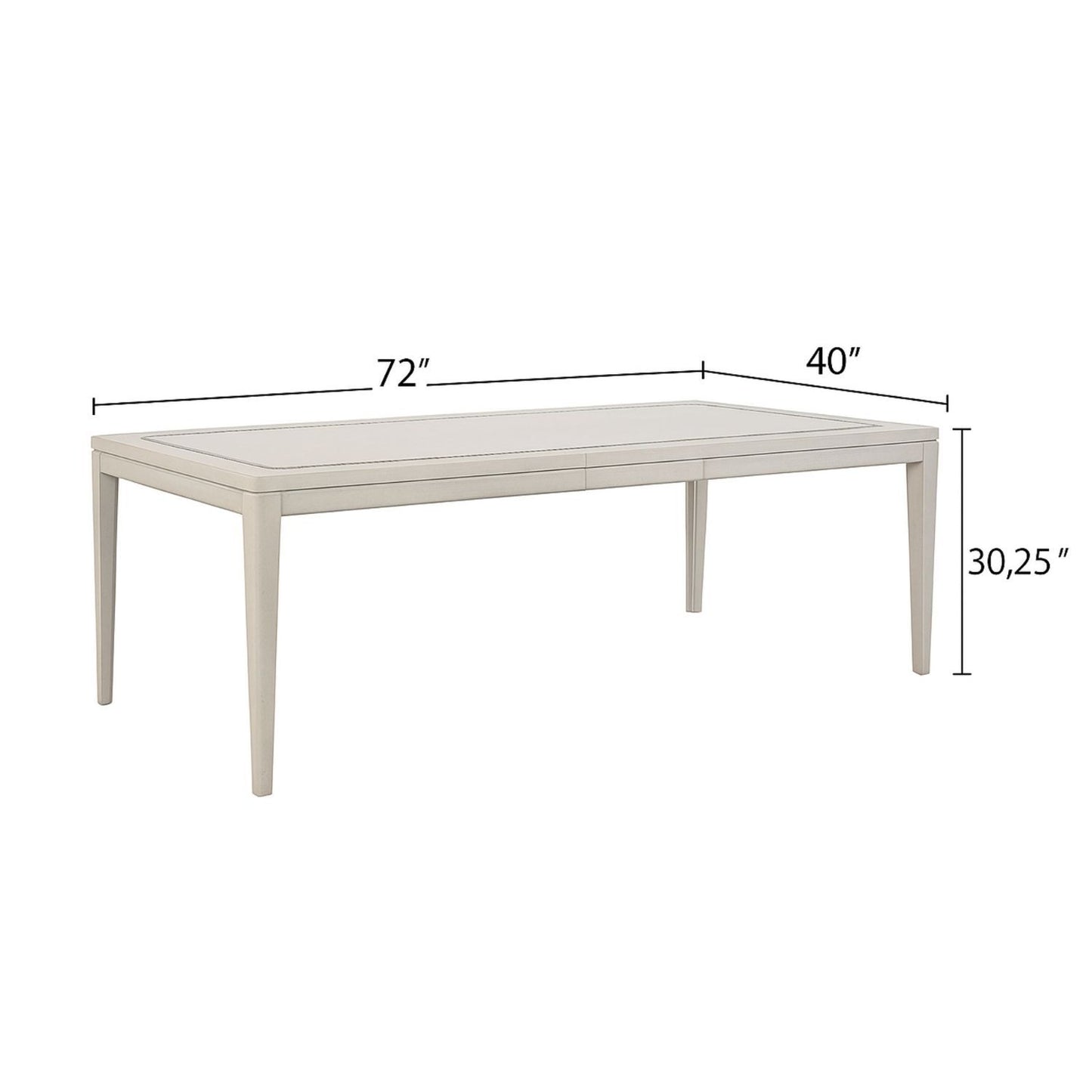 Expandable Dining Table - Vanilla White Bernards Furniture
