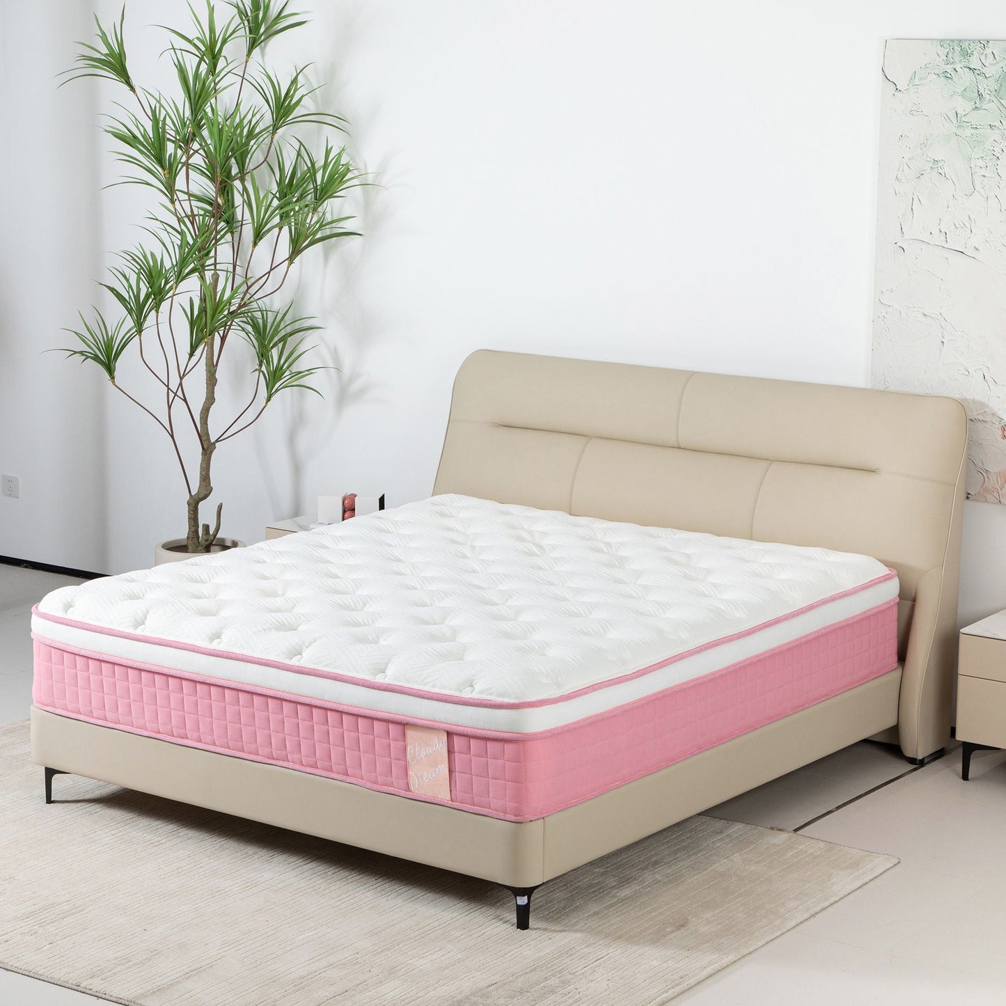 12" Hybrid Mattress With Individual Pocket Spring, Comortable Memory Foam Home Essentials