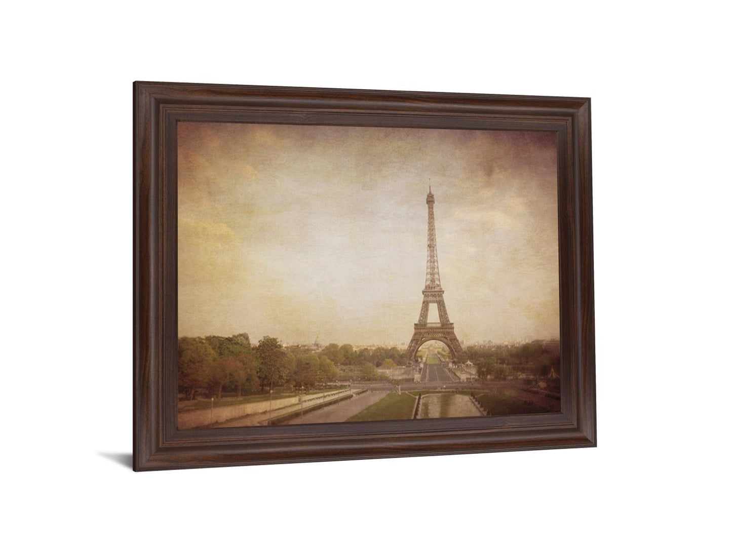 Sepia Eiffel View - 28" x 34" Framed Wall Art Classy Art