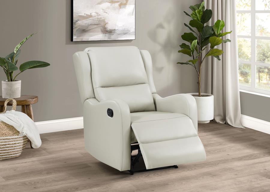 Kelsey - Upholstered English Arm Recliner Chair - Ivory Coaster Fine Furniture