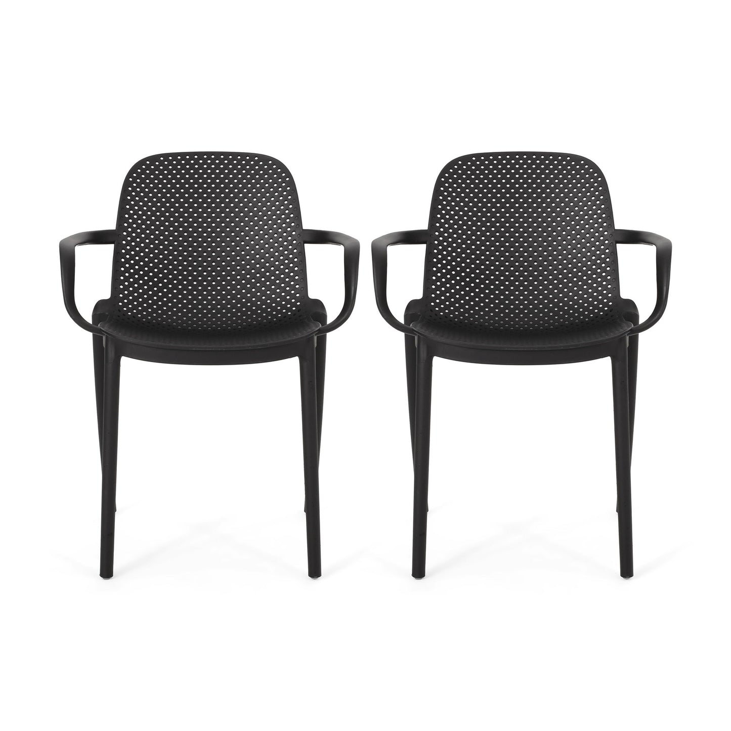 Roxanne - Outdoor Stacking Dining Armchair (Set of 2) Noble House