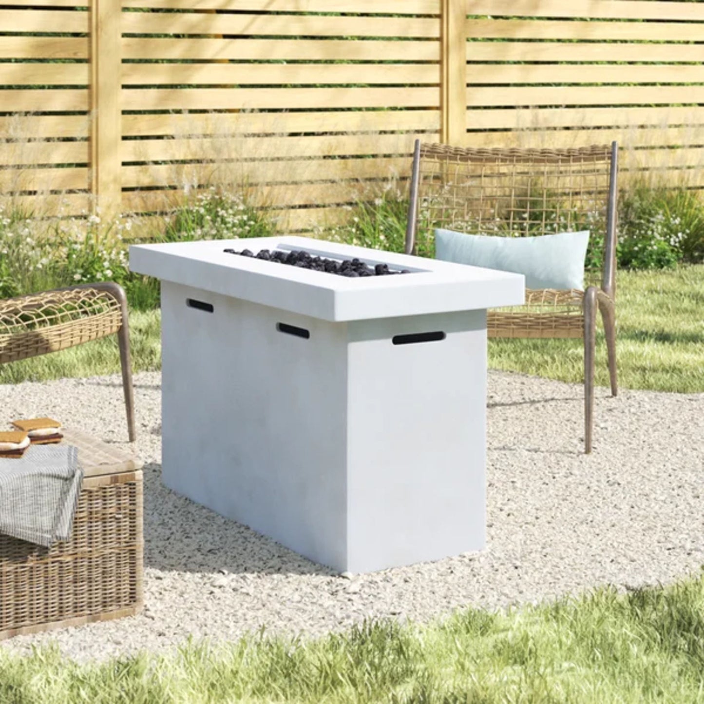 Reinforced - Propane Outdoor Fire Pit Table LSI Patio Furniture
