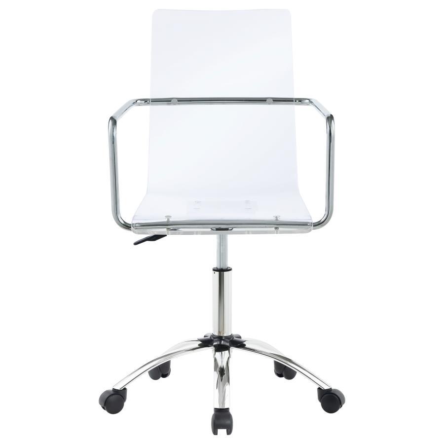 Amaturo - Acrylic Adjustable Home Office Desk Chair - Clear CoasterEssence