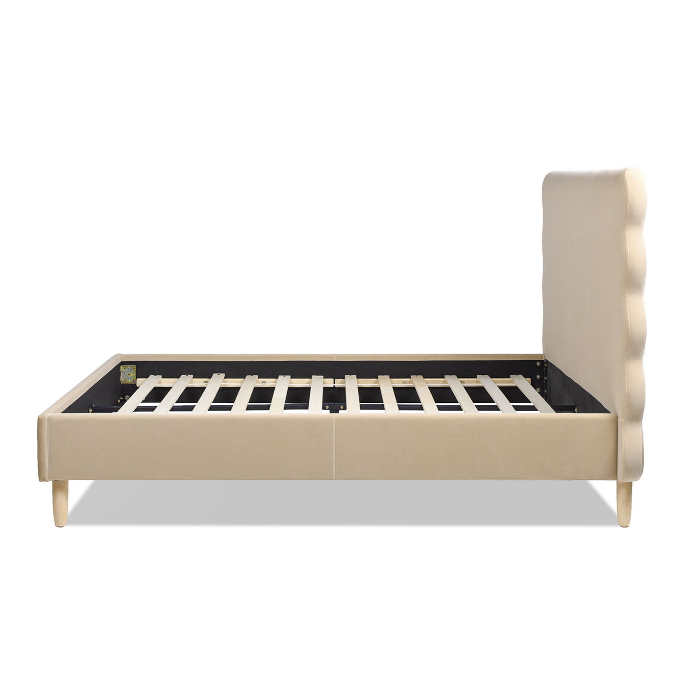 Stockholm - Modern Wavy Headboard Platform Bed Jennifer Taylor Home