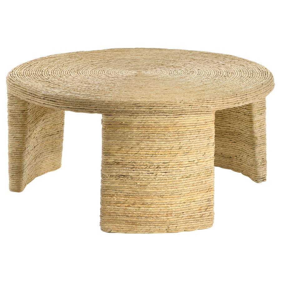 Artina - Woven Rattan Round Table Coaster Fine Furniture