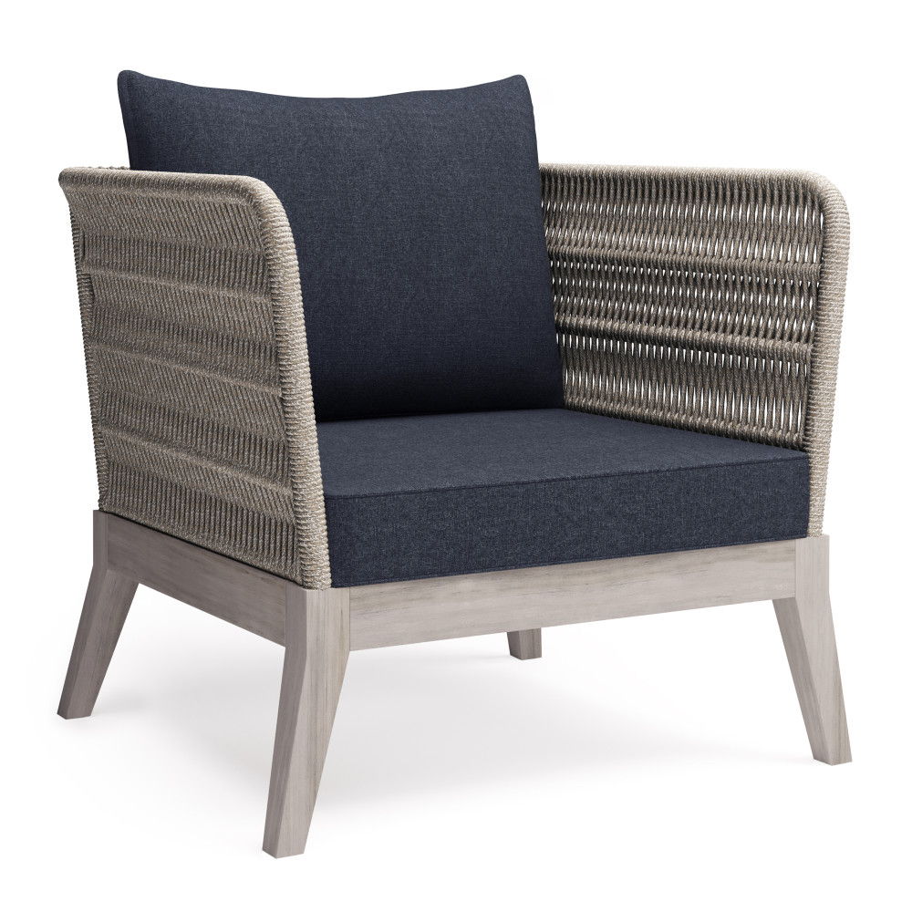 Santiago - Outdoor Conversation Chair - Slate Gray Simpli-Home
