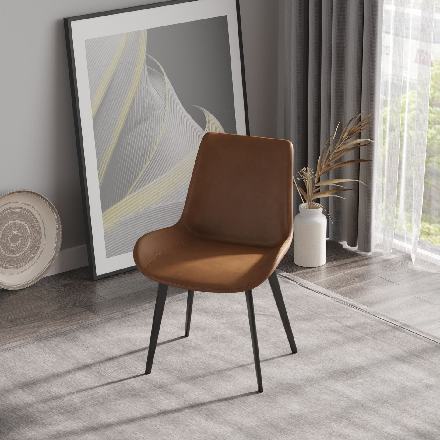 Modern Dining Chair Living Room Metal Leg Dining Chair (Set of 2) Home Essentials