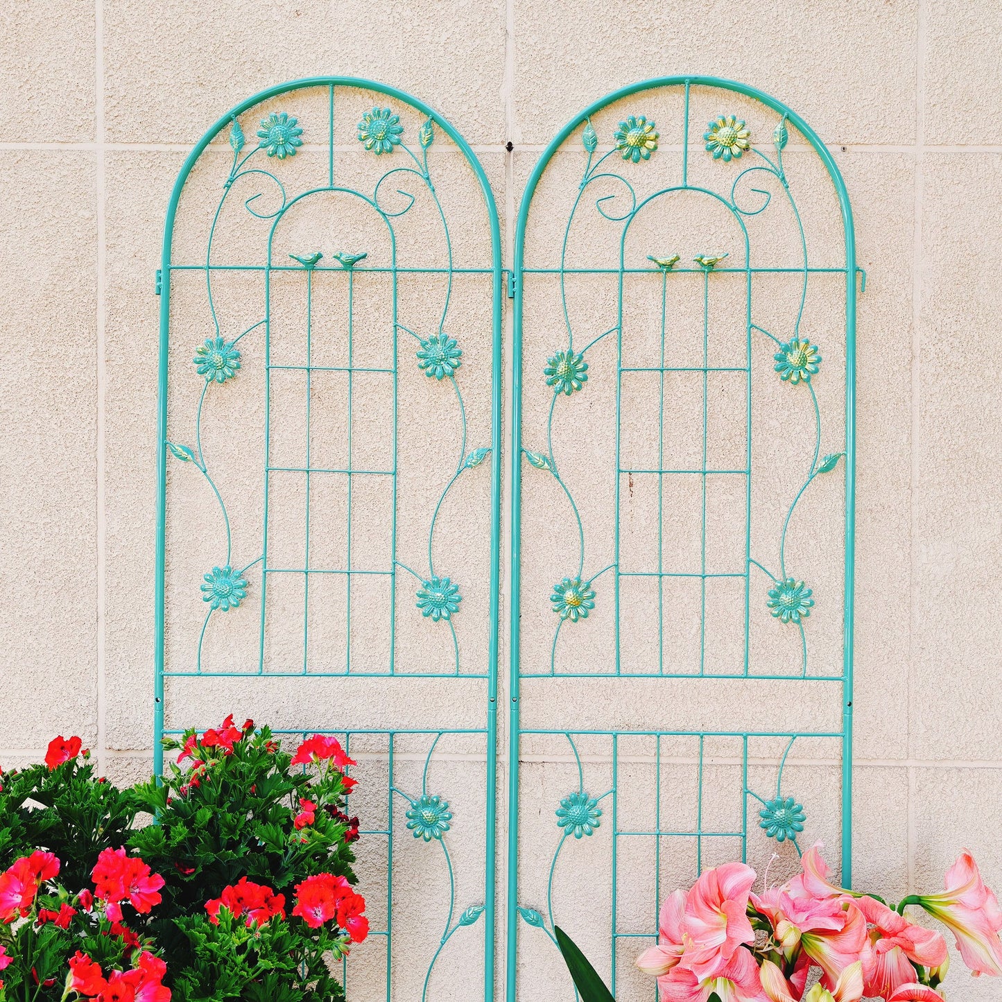 Metal Garden Trellis Rustproof Trellis For Climbing Plant Outdoor Flower Support Daily Nest
