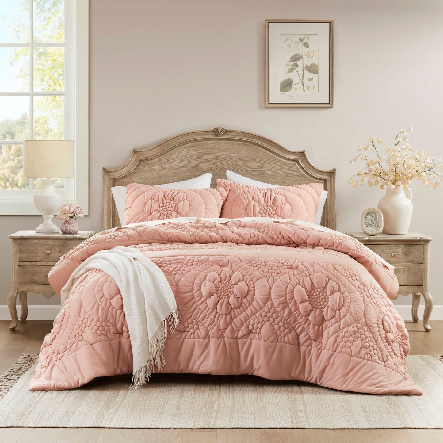 Elise - Twin Comforter Set - Pink Madison Park