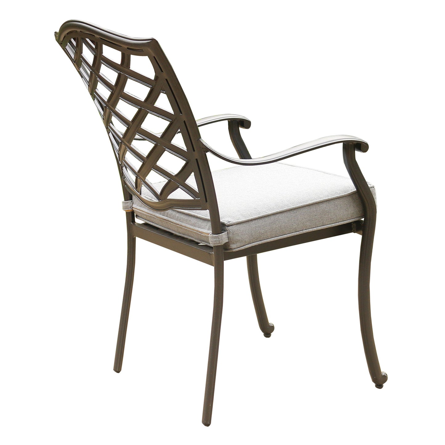 Outdoor Patio Aluminum Dining Arm Chair With Cushion (Set of 2) Home Essentials