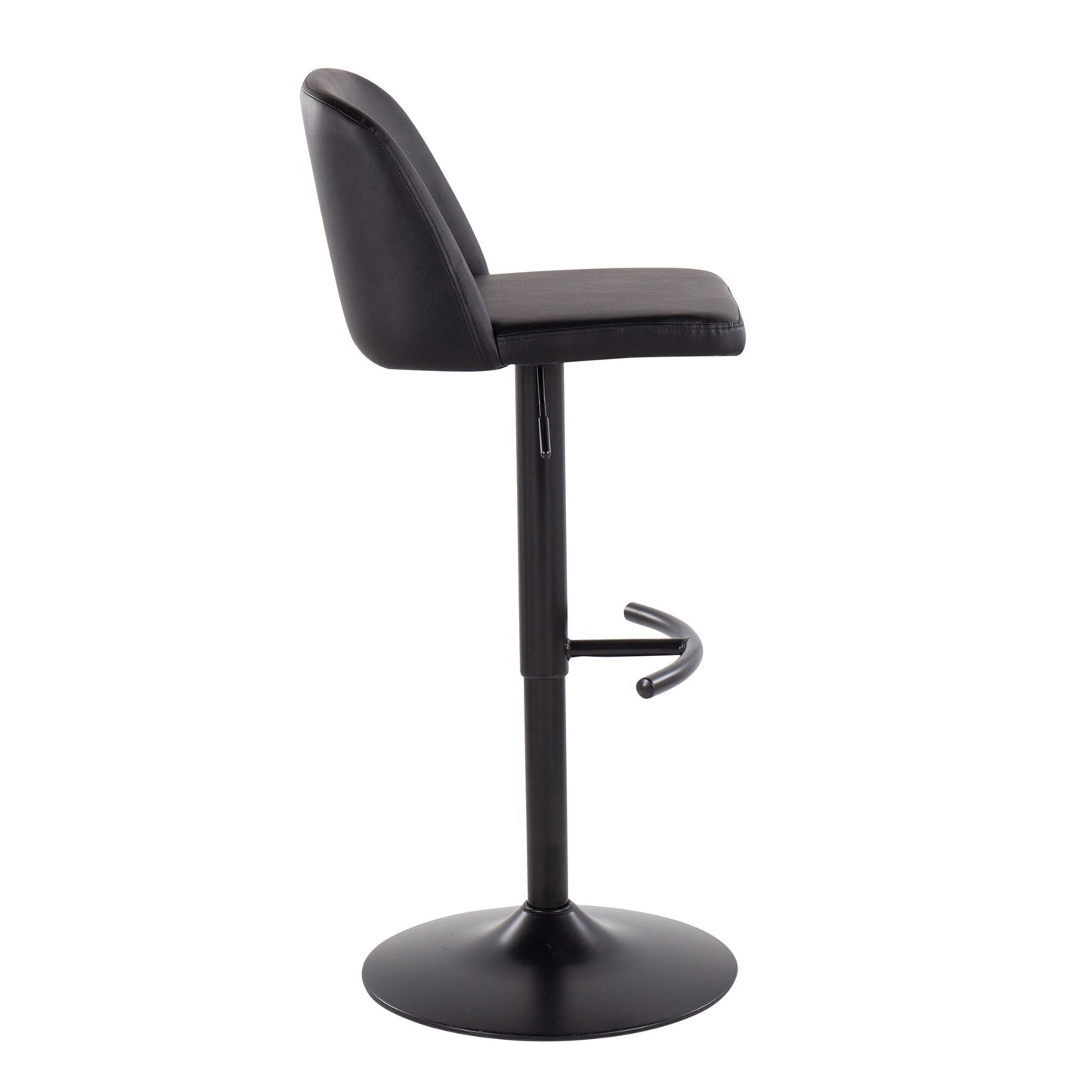 Toriano - Contemporary Adjustable Bar Stool With Rounded T Footrest (Set of 2) Lumi Source