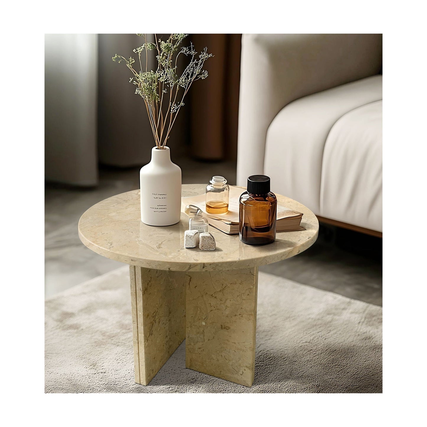 Luxury Coffee Table With Unique Veining, Unique Stone Design Home Essentials
