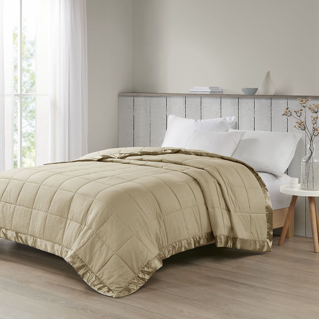 Cambria Premium Oversized Hypoallergenic Down Alternative Blanket With 3M Moisture Treatment - Taupe Madison Park